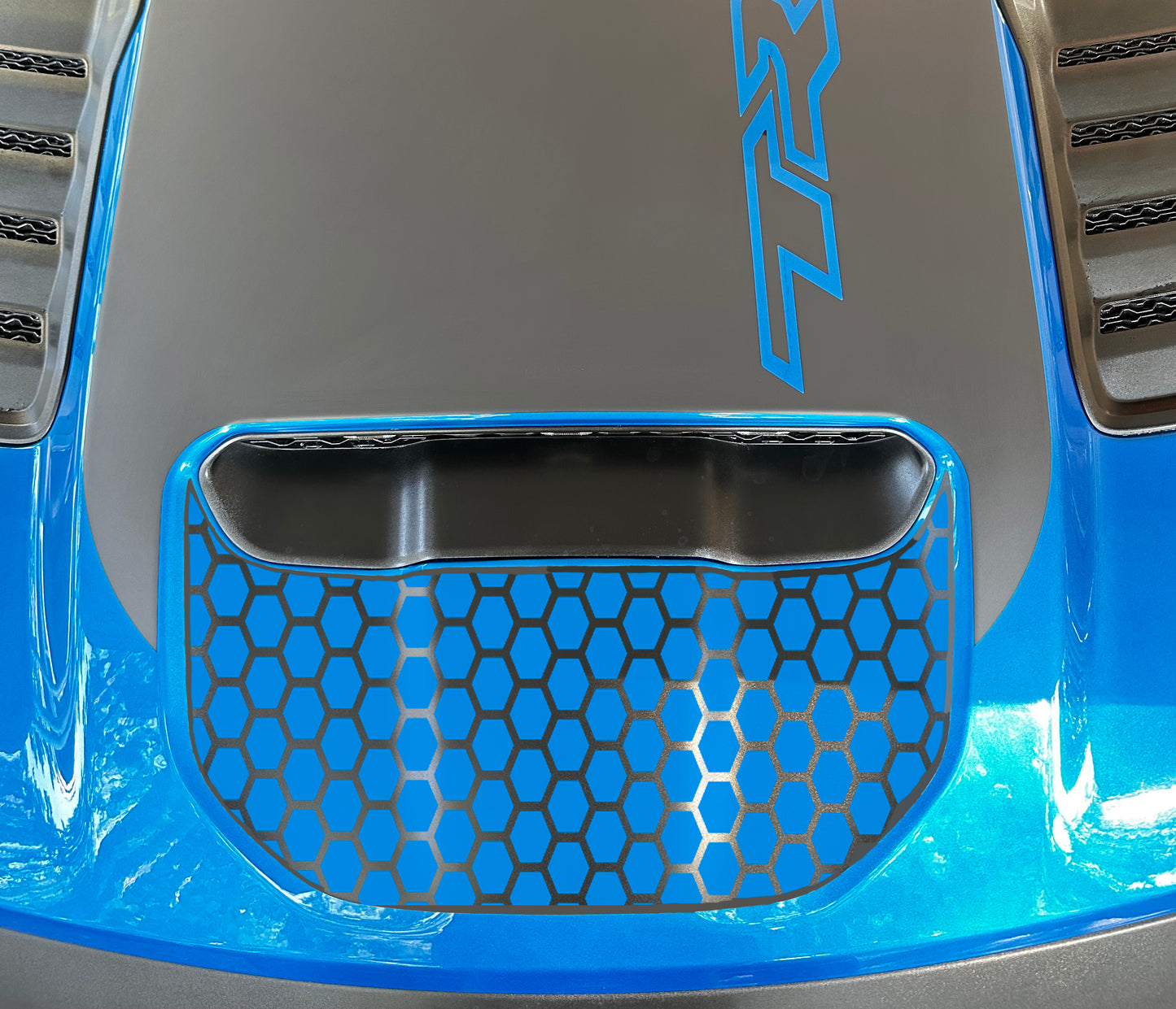 Small Front Hood Graphic with Honey Comb Cutout OEM Style (2021+ Ram TRX/RHO)