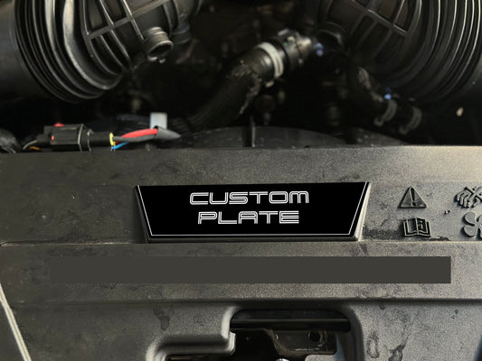 Custom Radiator Plate [CRP] Printed Aluminum Plate (2024+Mustang)