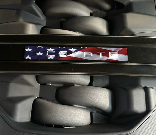 Aluminum Strut Tower Plate [S19] Coyote American Flag - 2 (2024+Mustang)