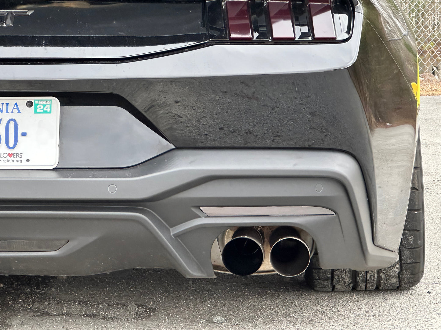 Rear Bumper Marker Lens Blackout (2018-2024+ Mustang)