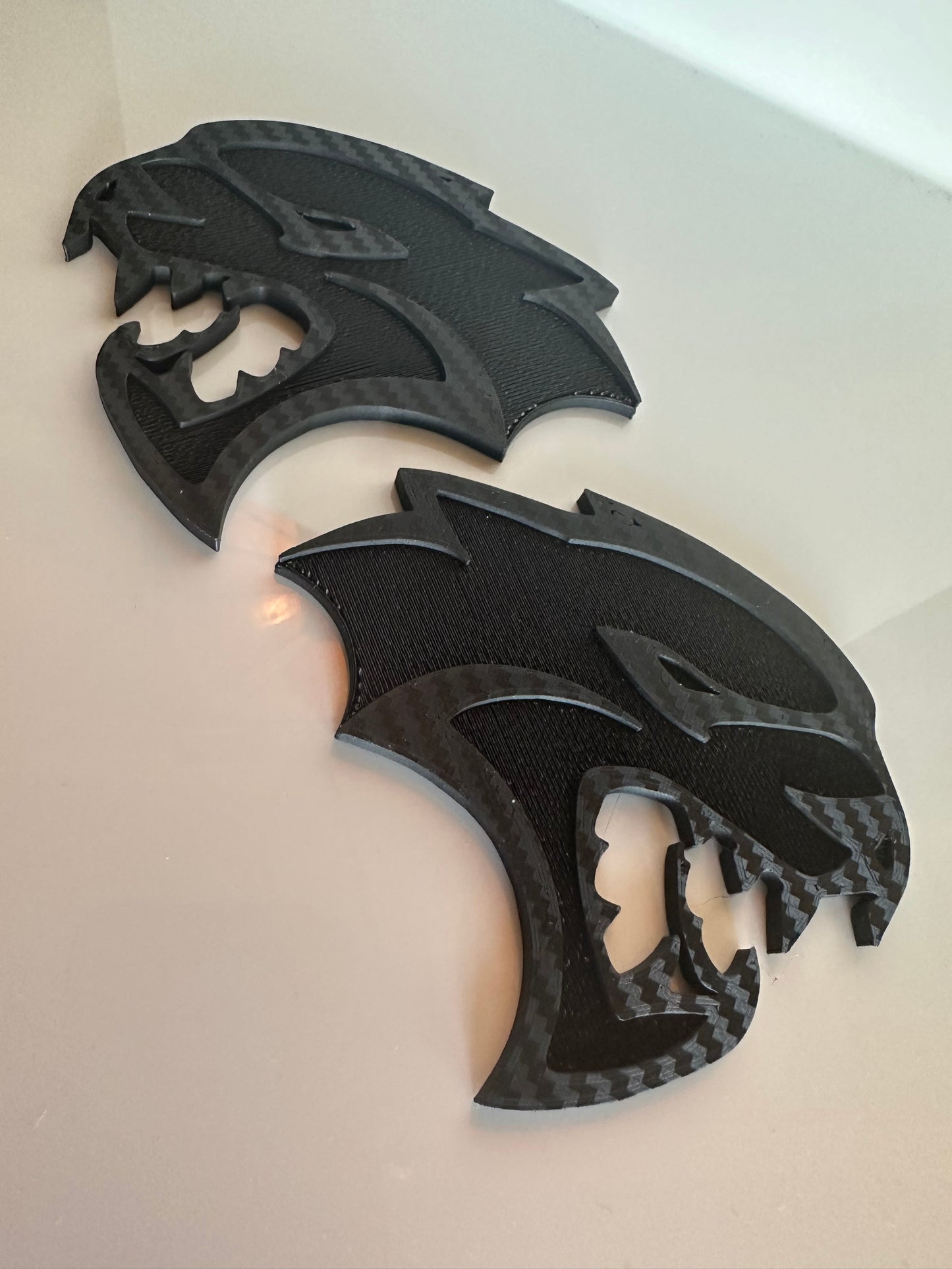 Hellcat Carbon Fiber Textured Badges