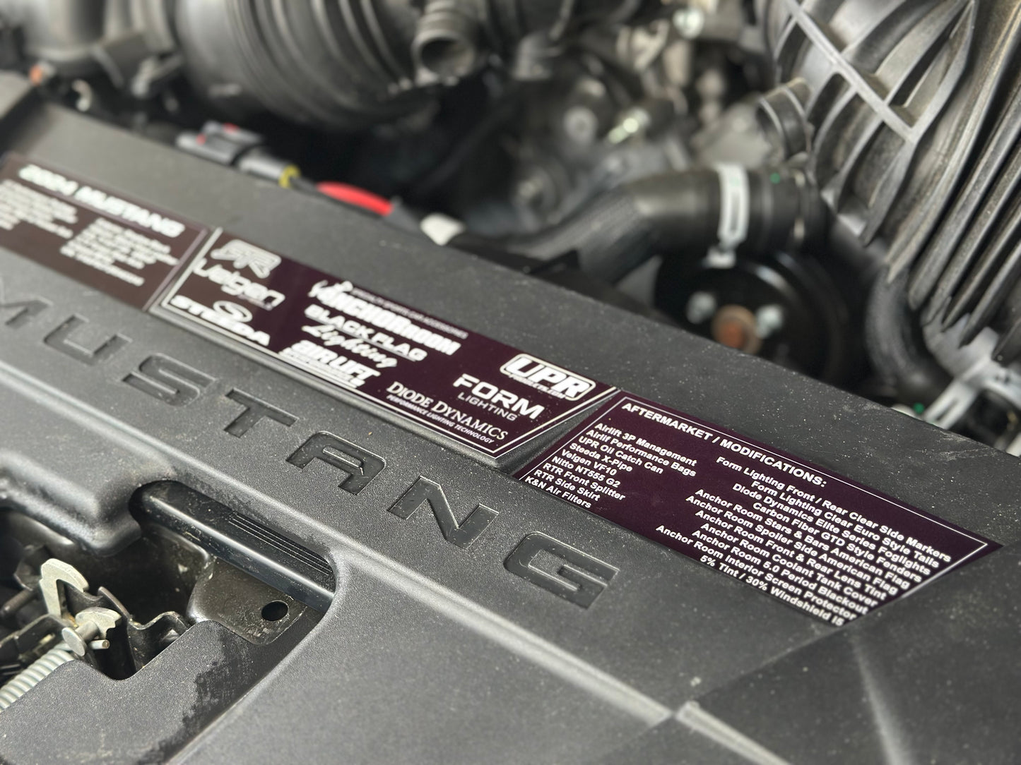 Tri Build Plate Radiator Size Sublimated Plates (2024+ Mustang)