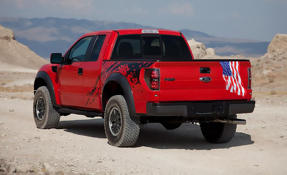 Tailgate American Wavy Flag (2009-2014 F150)