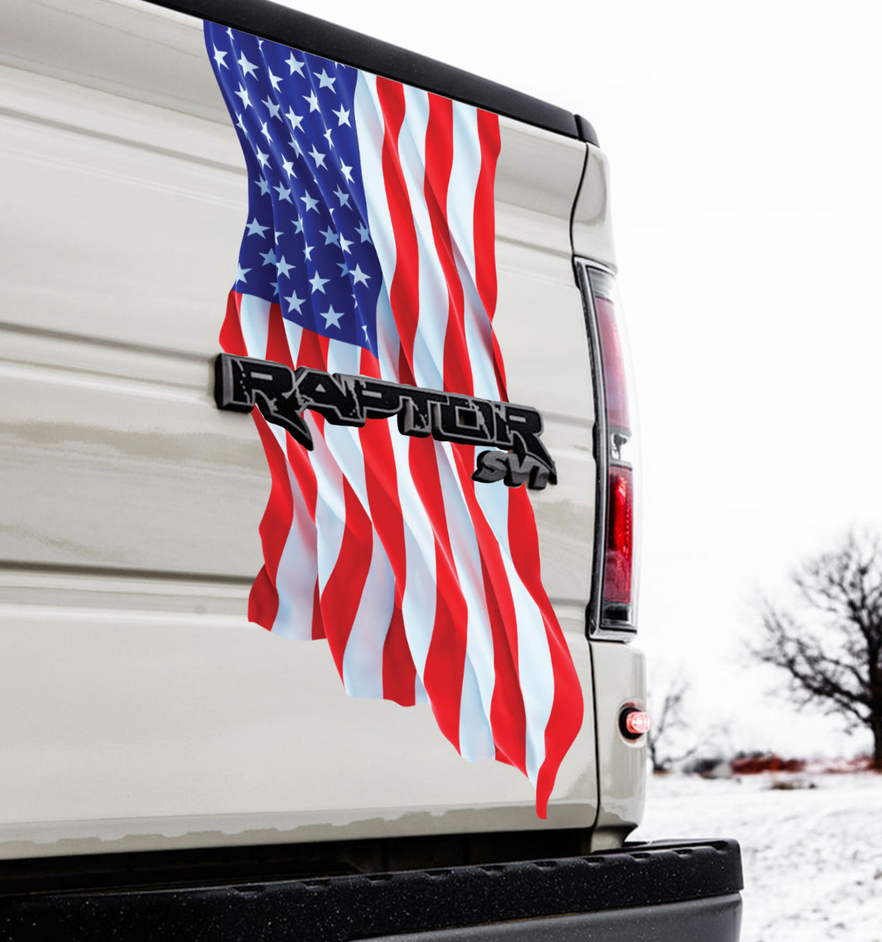 Tailgate American Wavy Flag (2010-2014 Raptor)