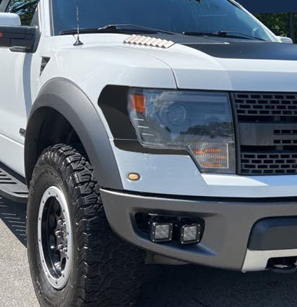 Headlight Surround Black Out Vinyl Overlay (2010-2014 Raptor)