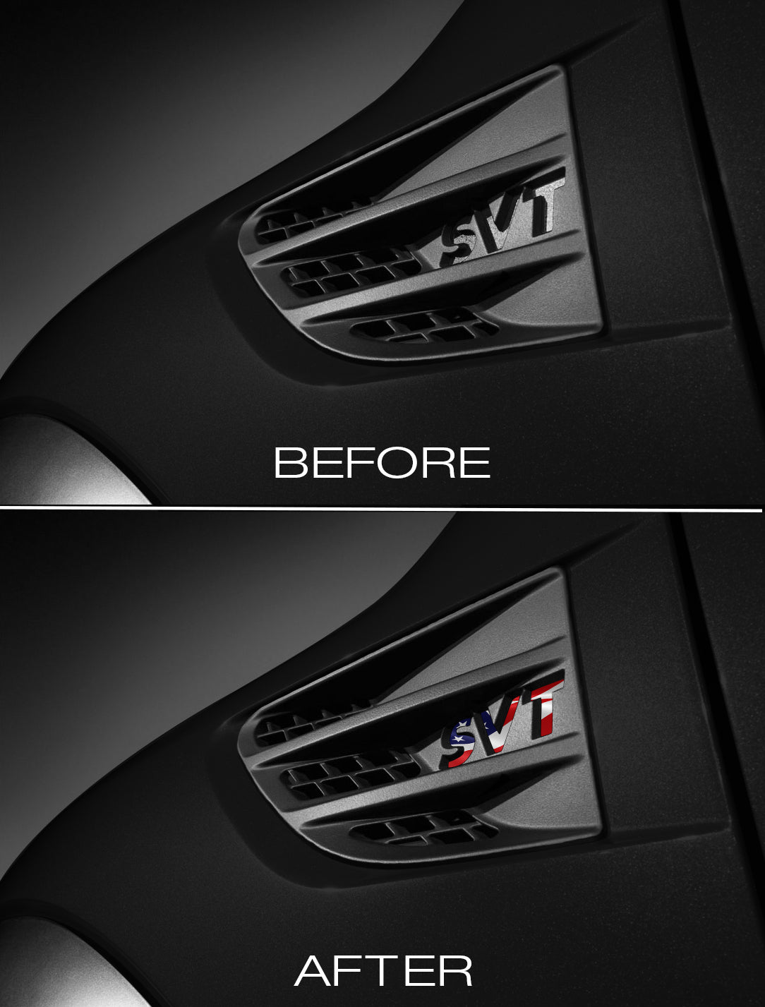 Raptor SVT Vent Insets Vinyl Accents - American Flag (2010-2014 Raptor)