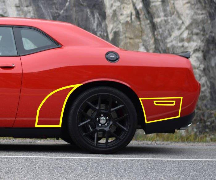 Paint Protection - Front & Rear Quarter Panels (2014-2023 Challenger)