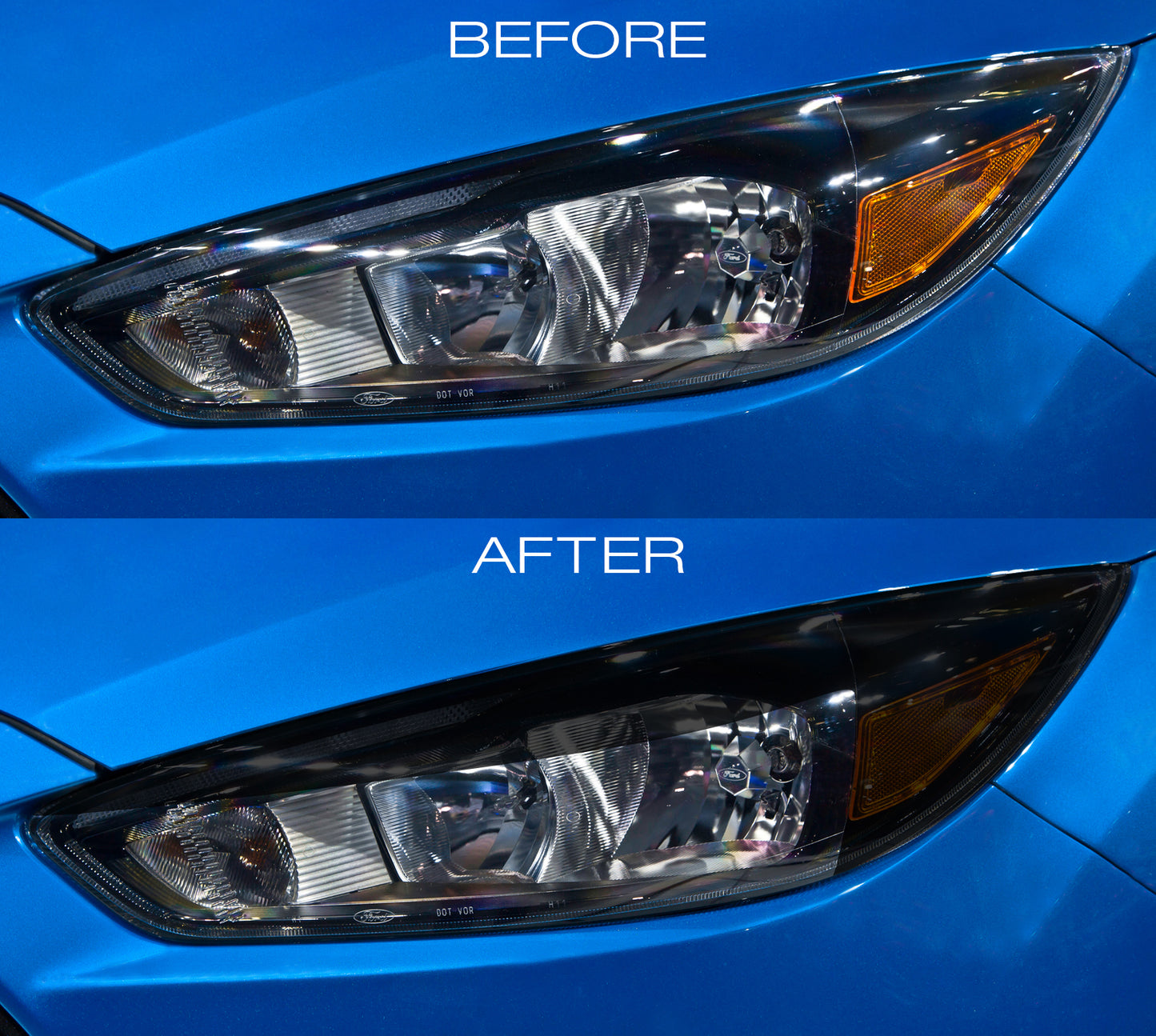 Full Headlight Amber Corner Lens Vinyl Tint (2015-2018 Focus)