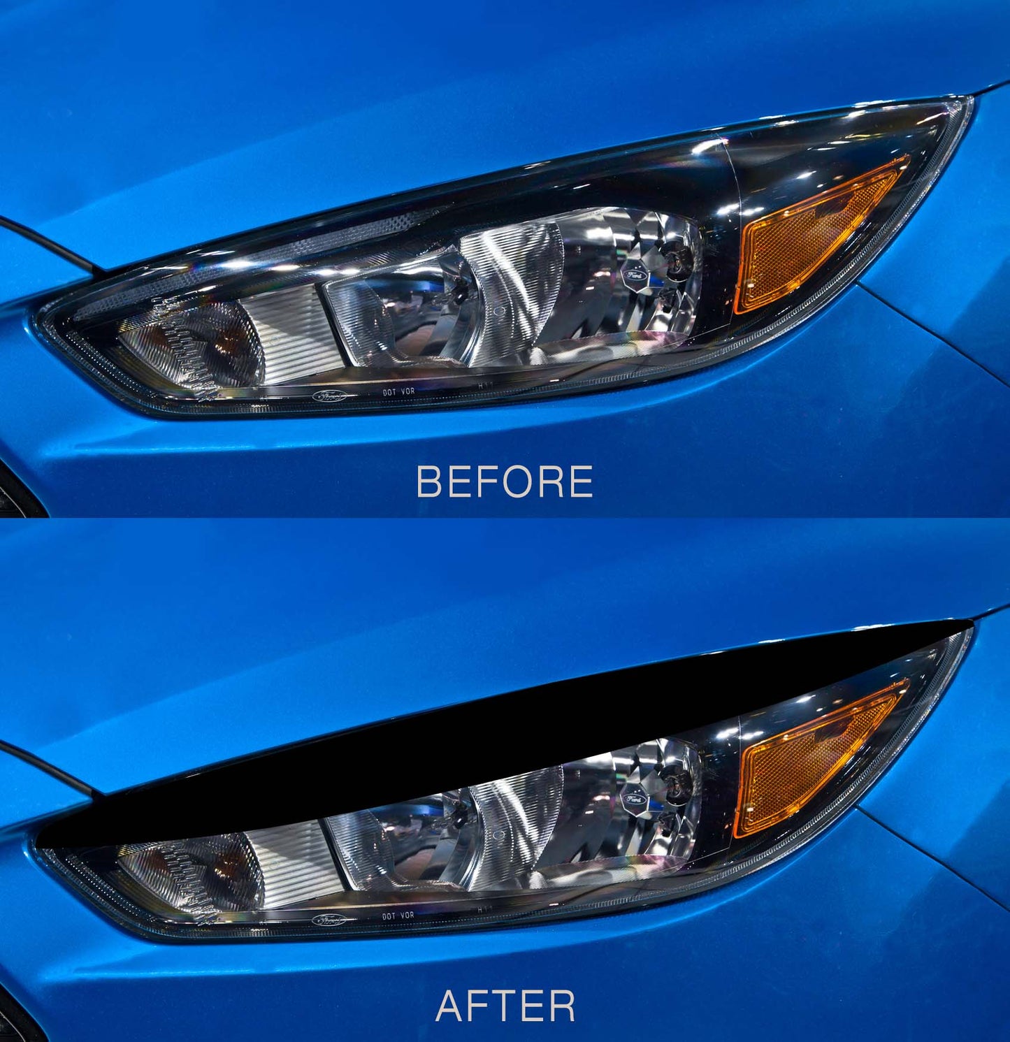 Headlight Top Vinyl Black Out Panels (2015-2018 Focus)