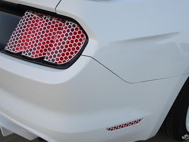 Honey Comb Rear Kit Vinyl Overlay (2015-2017 Mustang)