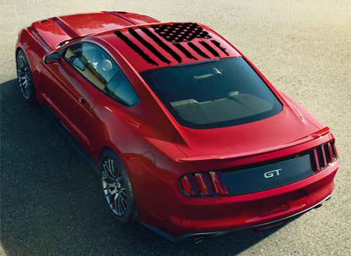 Tattered American Flag Roof Graphic (2005-2024 Mustang)
