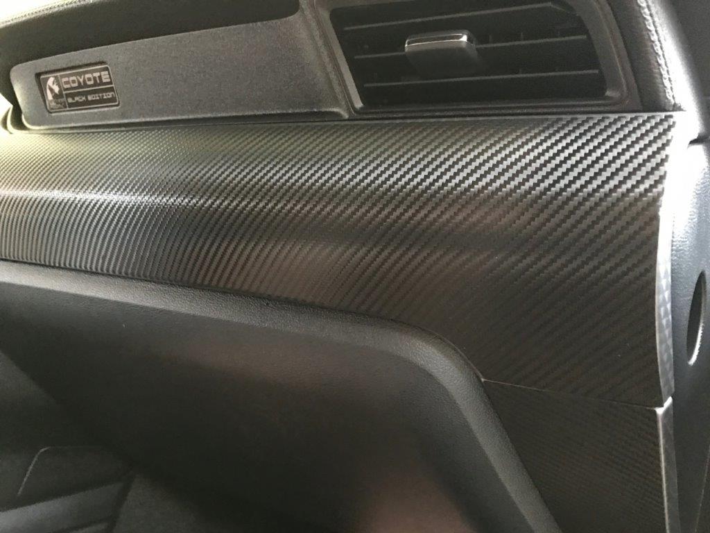 Dash Overlay Kit Right Hand Drive - Carbon Fiber (2015-2023 Mustang)