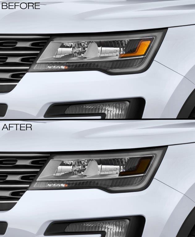 Partial Headlight Amber Corner Lens Vinyl Tint (2016-2019 Explorer)