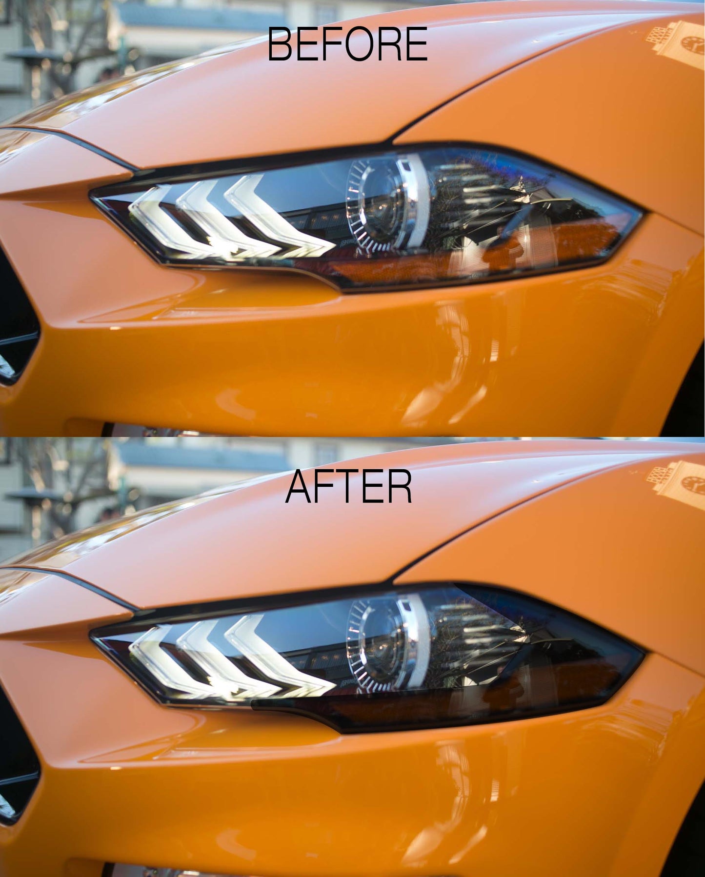 Headlight Amber Corner Vinyl Lens Tint (2018-2023 Mustang)