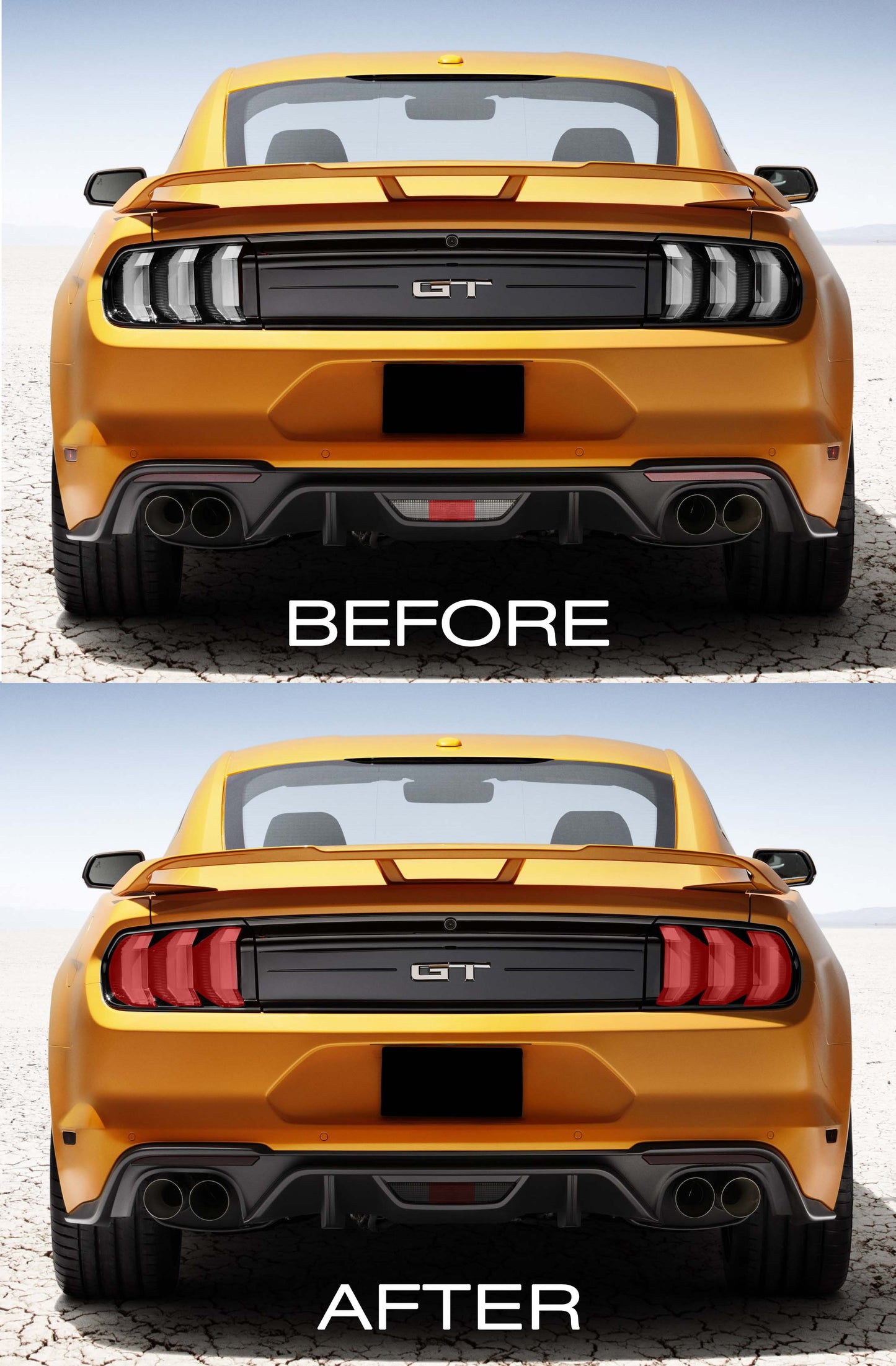 Front & Rear Lens Vinyl Tint Kit EURO/INT (2018-2023 Mustang)