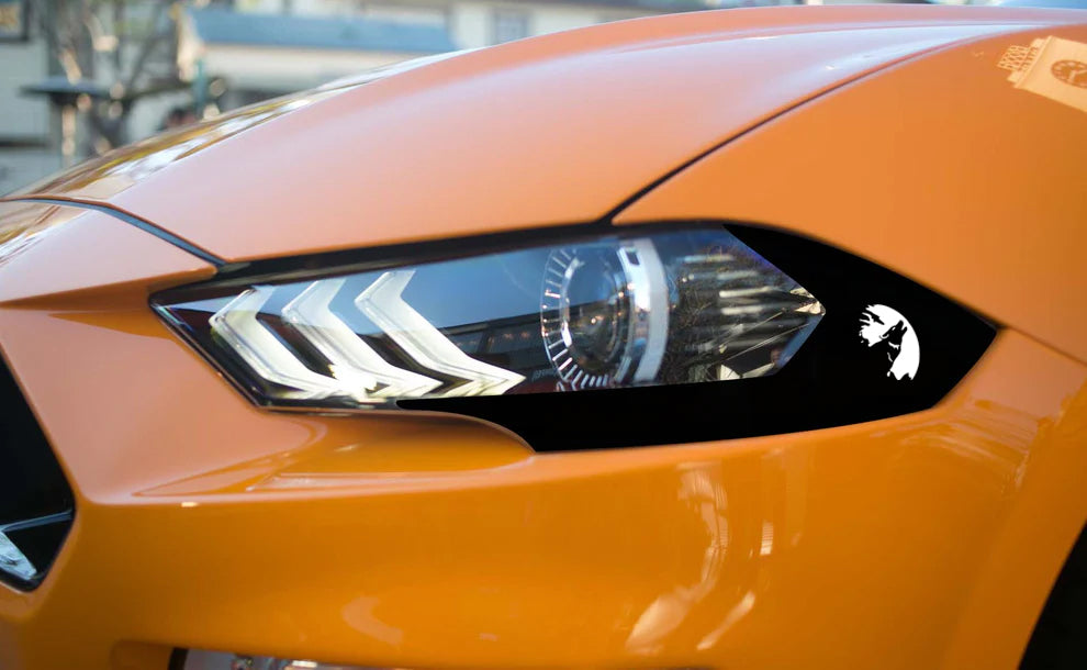 Printed Headlight Amber Corner Blackout (2018-2023 Mustang)