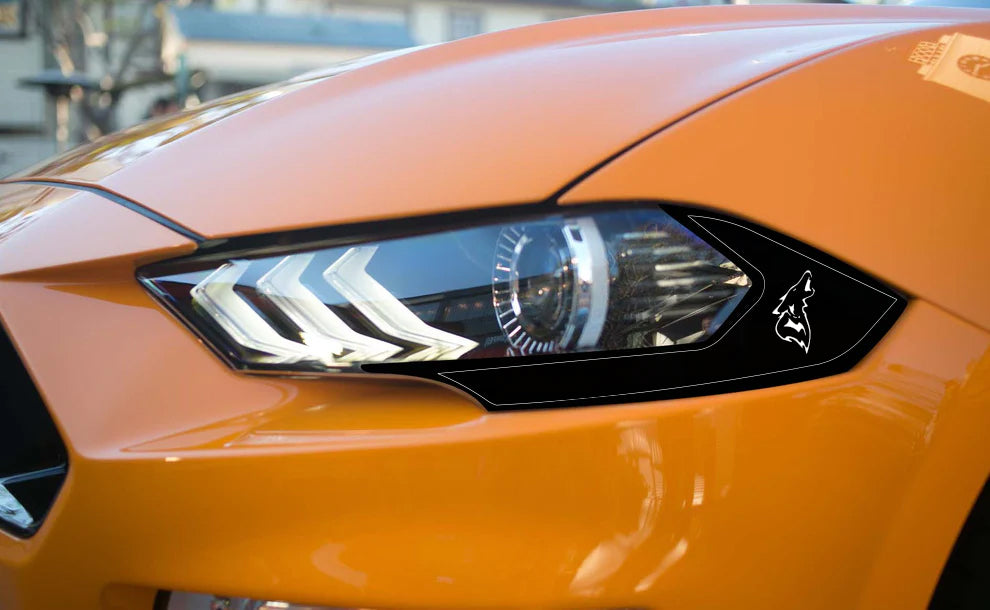 Printed Headlight Amber Corner Blackout (2018-2023 Mustang)