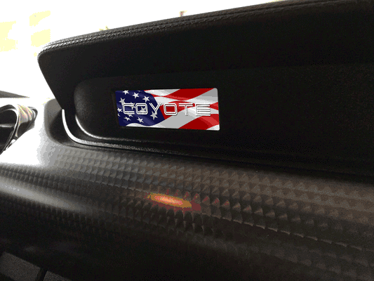 Aluminum Dash Plate [S18] Coyote Flag S1(2015-2017 Mustang)