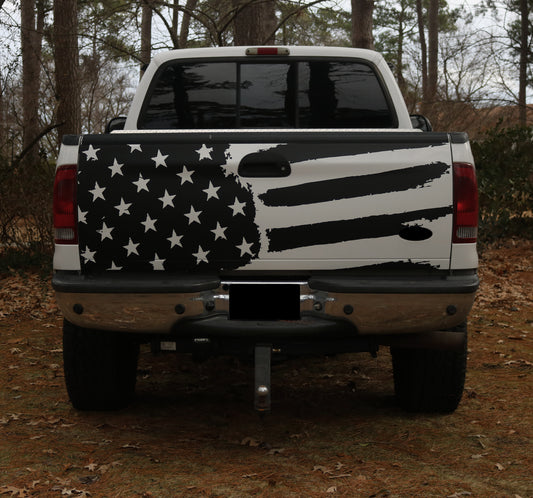 Tailgate Tattered American Flag Decal (1999-2007 F-250)