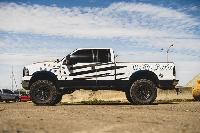 Stars & Bars Side Tattered American Flag (1999-2007 F-250)