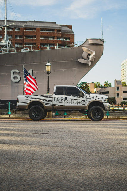 "We The People" Large Side Tattered American Flag (1999-2007 F-250)