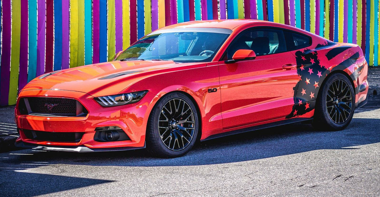 Tattered American Flag Body Graphics (2015-2023 Mustang)