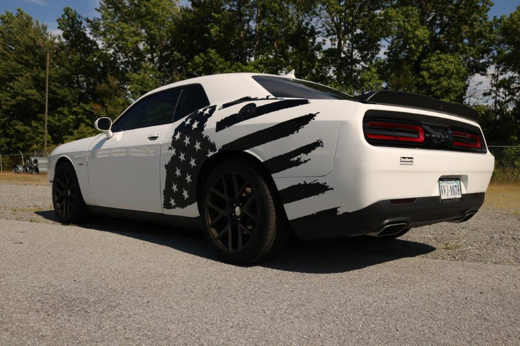 Tattered American Flag Body Graphics (2008-2023 Challenger)