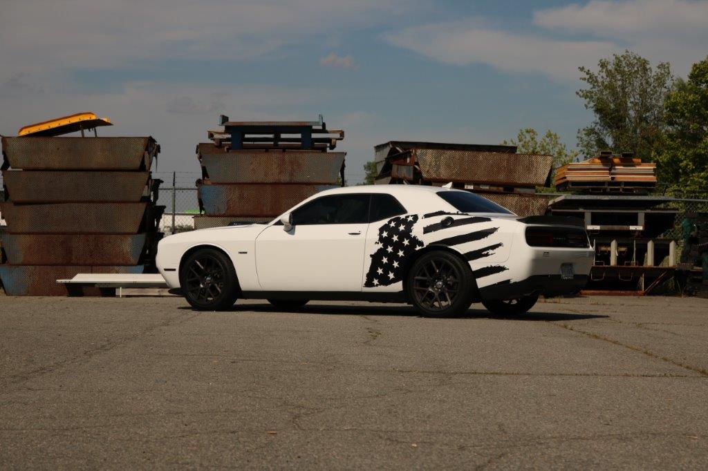 Tattered American Flag Body Graphics (2008-2023 Challenger)