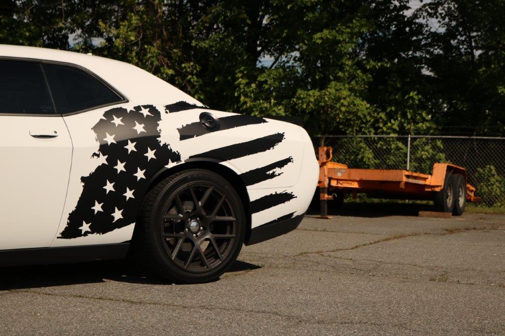 Tattered American Flag Body Graphics (2008-2023 Challenger)