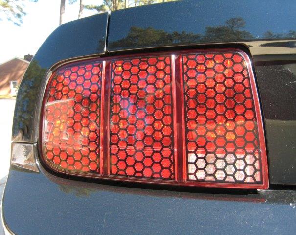 Tail Light Honey Comb Vinyl Overlay (2005-2009 Mustang)