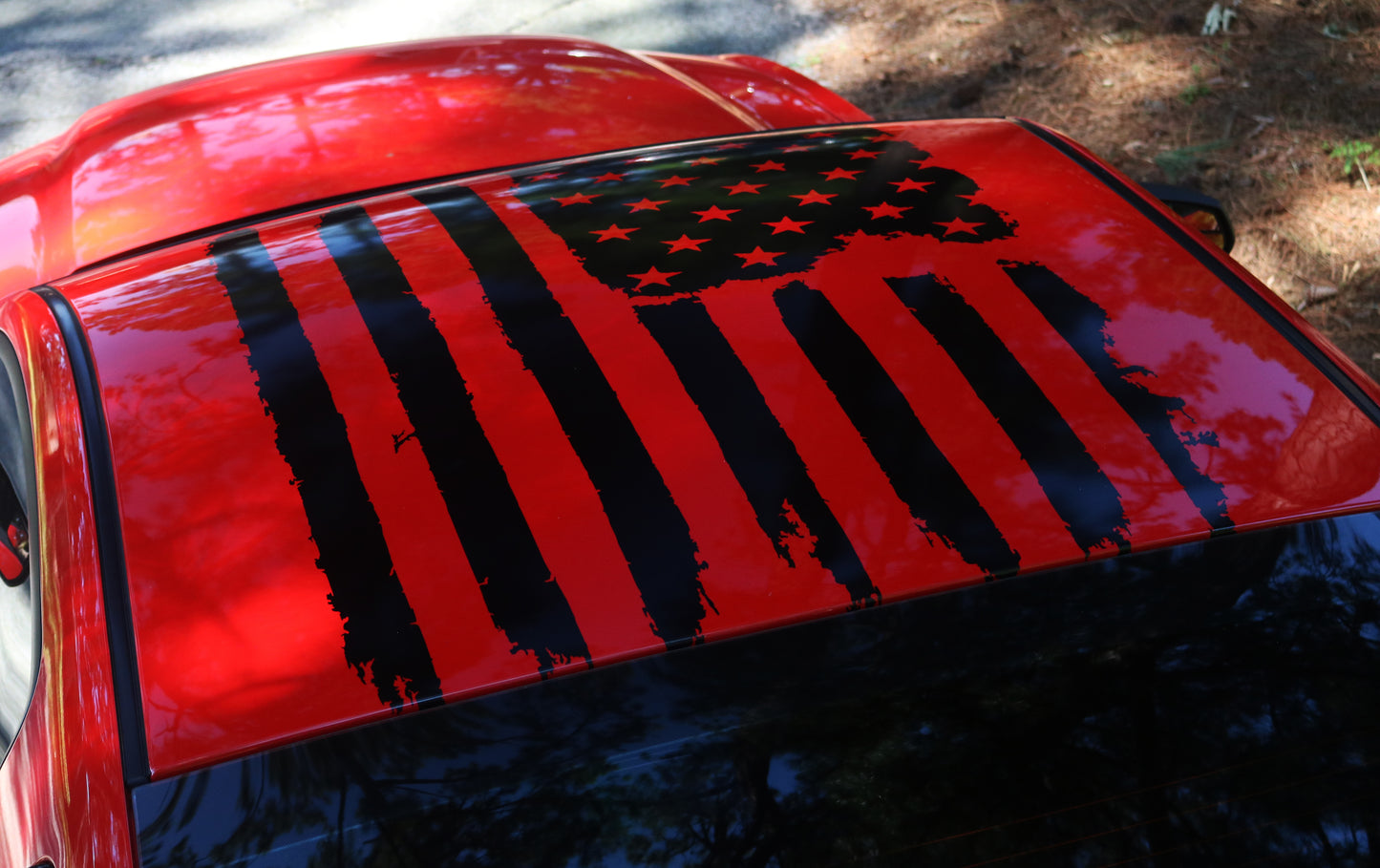 Tattered American Flag Roof Graphic (2005-2024 Mustang)