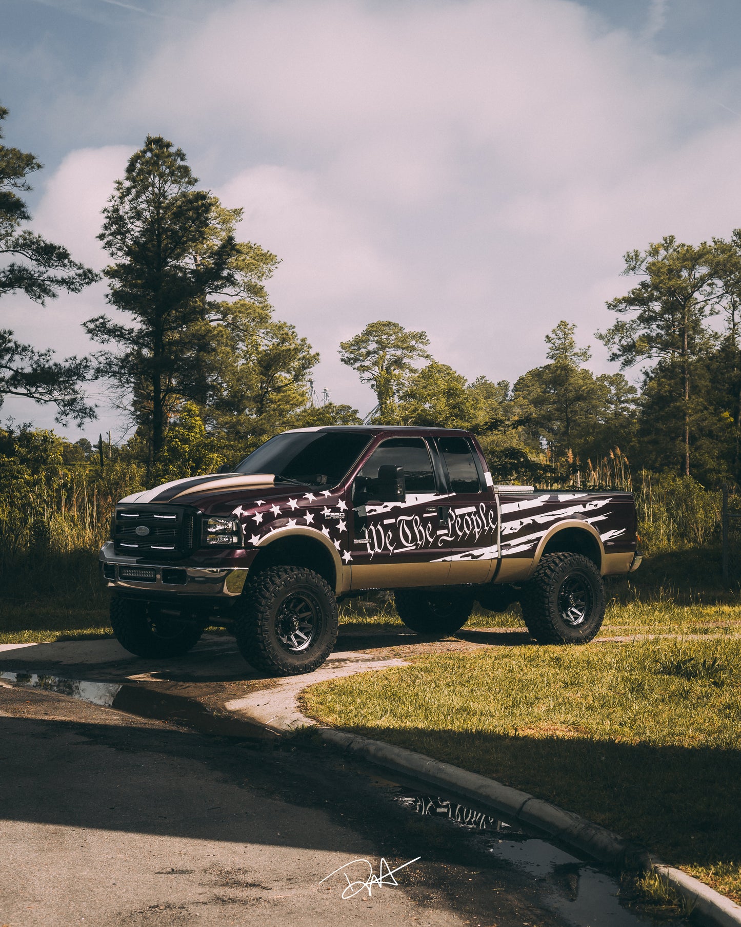 "We The People" Large Side Tattered American Flag (1999-2007 F-250)