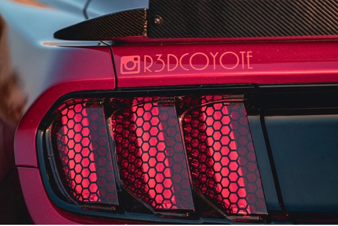 Tail Light Honey Comb Vinyl Overlay (2015-2017 Mustang)