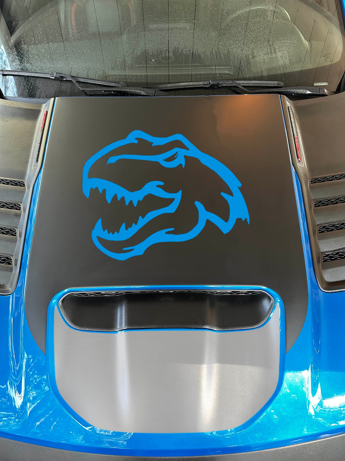 Large Center OEM Style Hood Graphic with T-REX Head Graphic (2021-2024 Ram TRX)