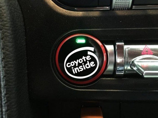 Push Button Decal "Coyote Inside 2" (2015 - 2023 Mustang)