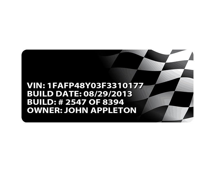Aluminum Build Plate Radiator Sized - Checkered Flag