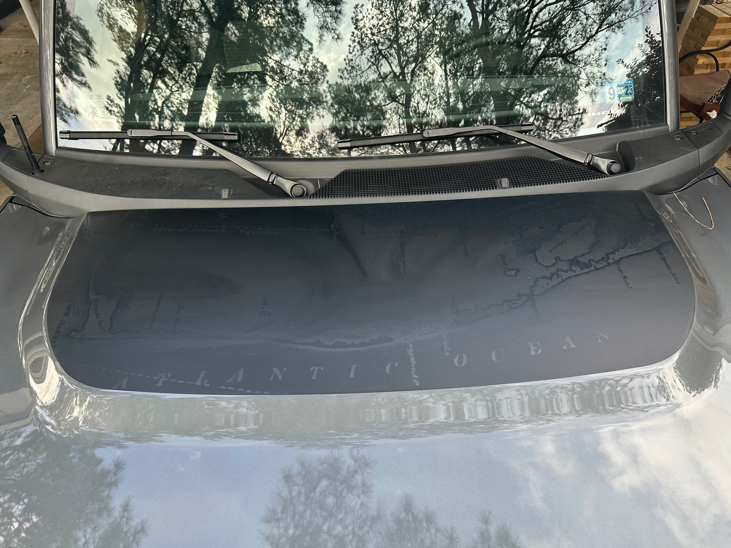 Small Hood Decal with Outer Banks Map Graphic (2021-2023 Bronco)