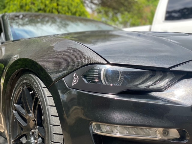 Printed Headlight Amber Corner Blackout (2018-2023 Mustang)