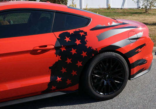 Tattered American Flag Body Graphics (2015-2023 Mustang)