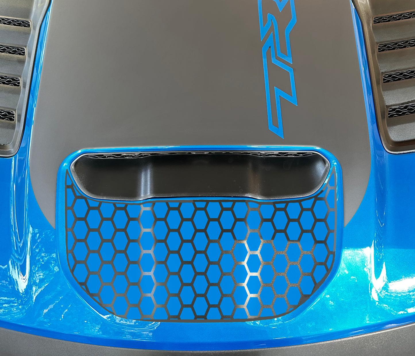 Small Front Hood Graphic with Honey Comb Cutout OEM Style (2021-2023 Ram TRX)