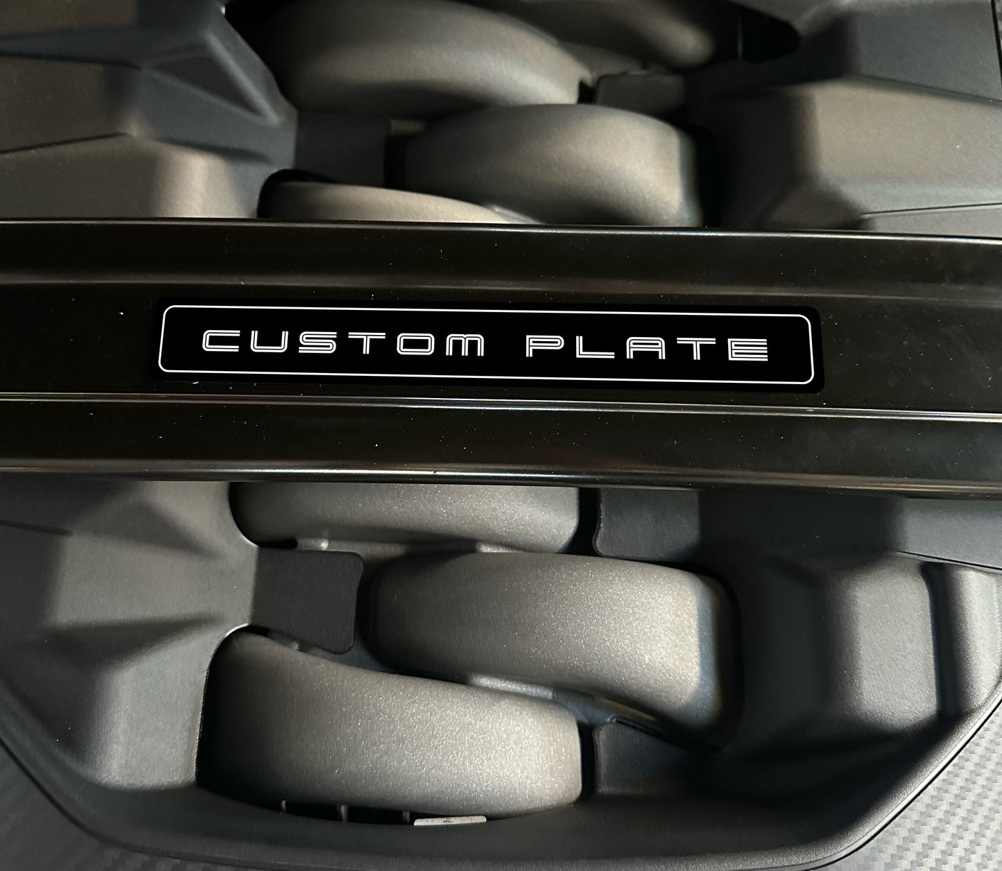 Custom Strut Tower Plate [CSP] Printed Aluminum Plate (2011-2024+ Mustang)