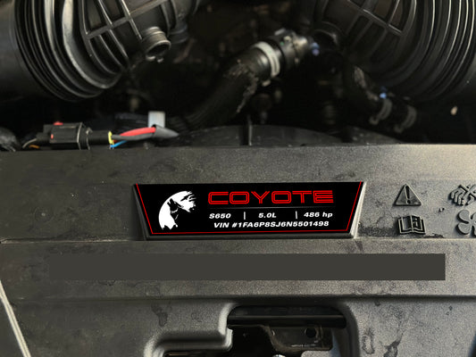 Aluminum Radiator Plate [S5C] - Howling Coyote Custom (2024+ MUSTANG)