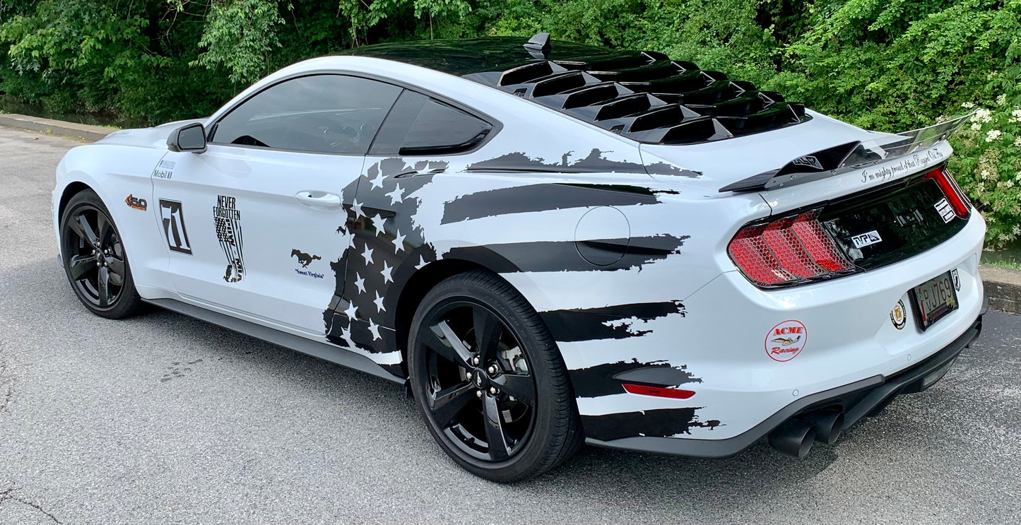 Tattered American Flag Body Graphics (2015-2023 Mustang)