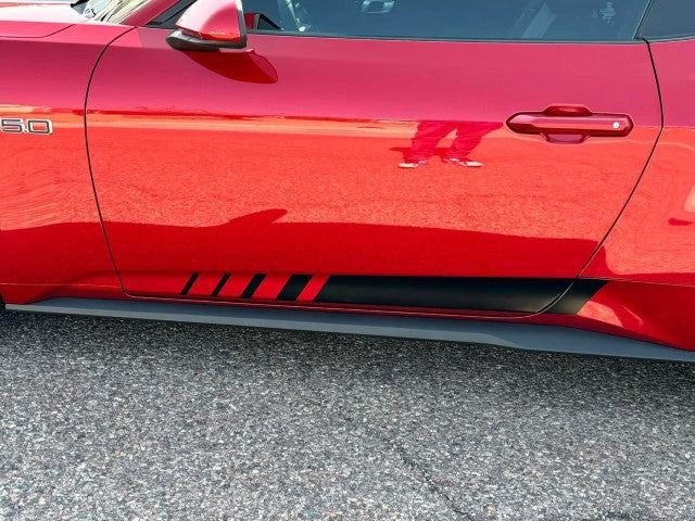 Rocker Panel Accent Step Graphics (2024+ Mustang)