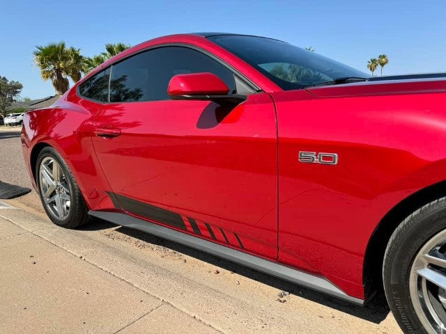 Rocker Panel Accent Step Graphics (2024+ Mustang)