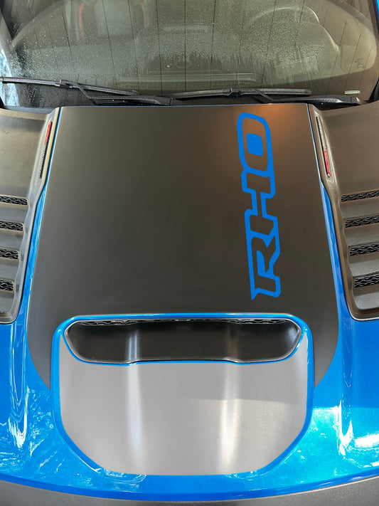 Large Center OEM Style Hood Graphic with RHO Text Cutout (2025+ Ram RHO)