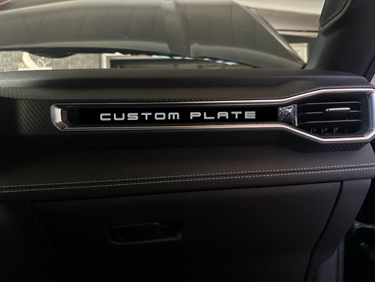 Large Aluminum Dash Plate Custom Plate (2024+ Mustang)