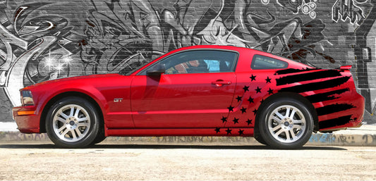 Reflective Stars & Bars Body Graphics (2005-2009 Mustang)