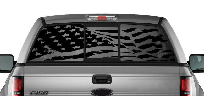Rear Window Complete Wavy American Flag (2009-2014 F150 / 2010-2014 Raptor)