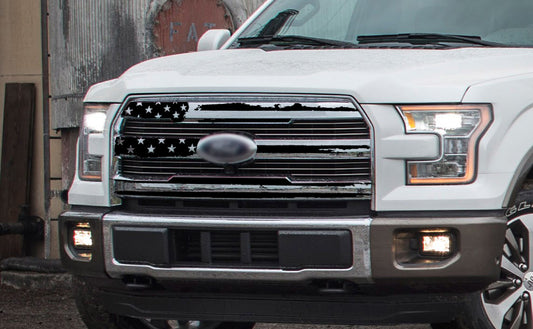 Tattered American Grille Flag Decal F150 (2015-2017 F150 Lariat)